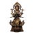 Vintage Gilt Bronze Seated Buddha, High Relief Carving With Flanking Vines For Sale