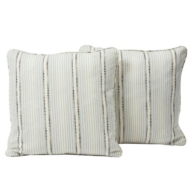 This pillow features Moncorvo by David Oliver for Schumacher with a Self-Welt finish. A narrow, gradient stripe with...