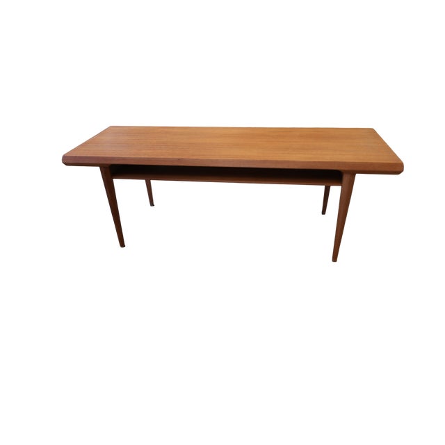 1970s Danish Teak Coffee Table with Magazine Rack, 1960s For Sale - Image 5 of 14