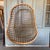 Midcentury Suspended bamboo and rattan egg chair with chain and hook Excellent condition Dimensions 102 cm height 56cm...