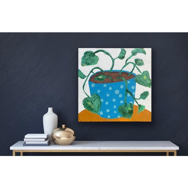 Pothos in Polka Dots, Original Painting by Tracy Allegro For Sale - Image 9 of 10