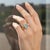 Toi Et Moi Gemstone Ring: Topaz and Moissanite, Size 7.5 For Sale - Image 6 of 8