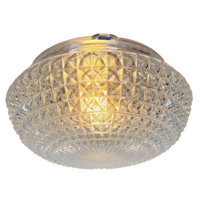 Vintage Glass Ceiling Light, 1970s For Sale - Image 17 of 18