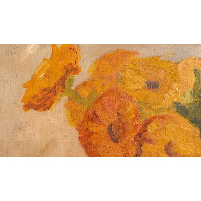 Framed Oil on Canvas Still Life With Flowers by Valanci For Sale - Image 4 of 6