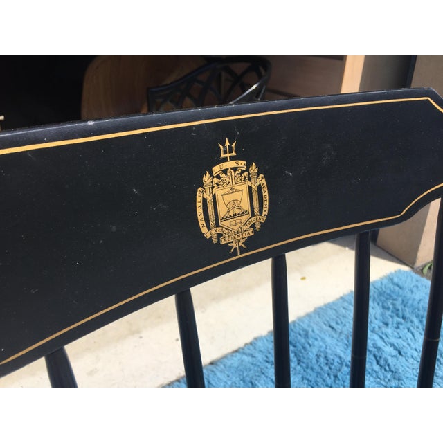 U.S. Naval Academy Captains Wood Rocking Chair Chairish
