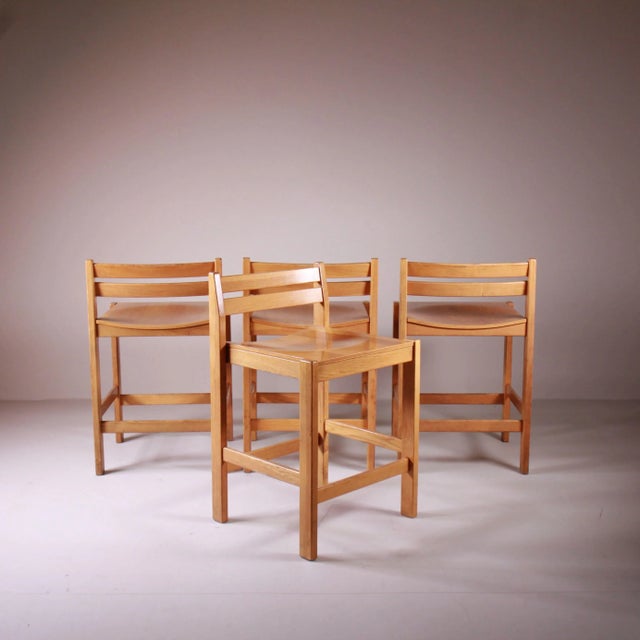 Vintage Italian Stools, 1960, Set of 4 For Sale - Image 5 of 12