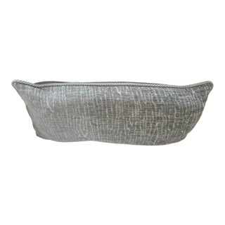 Chenille Lumbar Pillow With Trim For Sale