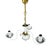 Metal Aka Leuchten Chandelier, Hollywood Regency Style, Germany, 1970s. For Sale - Image 7 of 14