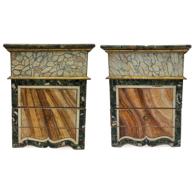 Lacquered Marche Bedside Tables, Early 1900s, Set of 2 For Sale - Image 10 of 10
