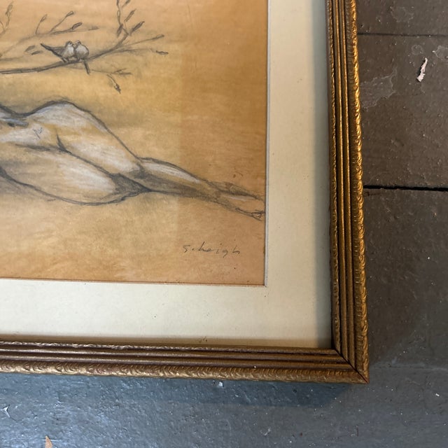 Contemporary Contemporary Original Female Nude Figure Drawing by Stephen Heigh “Love Doves” For Sale - Image 3 of 4