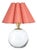 Giorgio Crystal Mini Lamp, Natural Brass with Wild Poppy Scalloped Shade For Sale