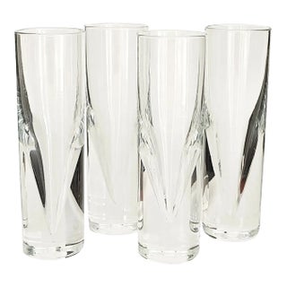 Vintage Italian High Ball Bullet Glasses in the Style of Carlo Moretti, Set of 4 For Sale