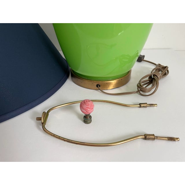 Green Palm Lamp & Shade, C1970 For Sale - Image 12 of 12