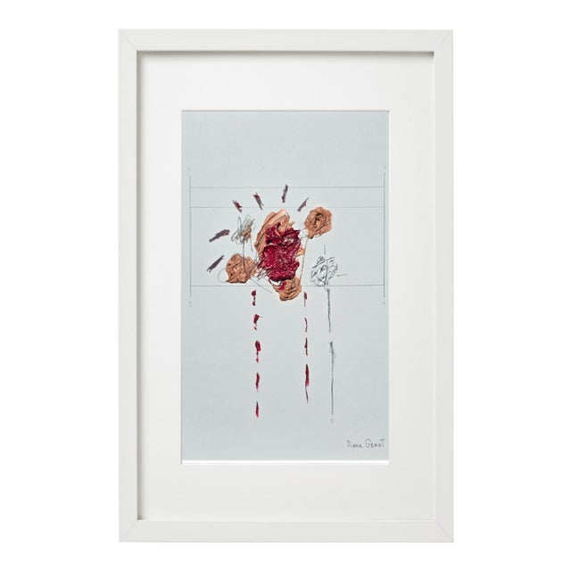 Framed Organic Modern Original Flower Painting by Diane Grant For Sale