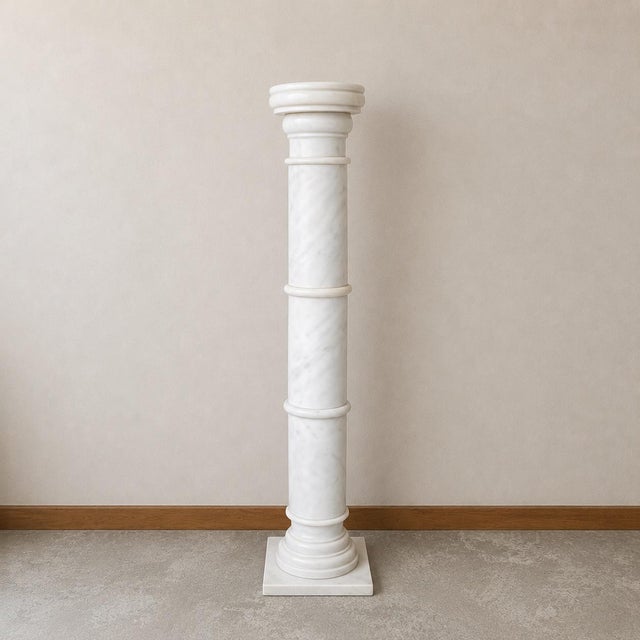 Stone Column in White Marble For Sale - Image 7 of 7