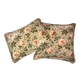 Lauren by Ralph Lauren Yorkshire Rose Sage Pillow Shams- Set of 2 For Sale