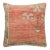 Soft Red Oushak Rug Pillow For Sale