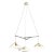 Daniel Becker 'Emily 3' Chandelier in Brass With Black Frame for Moss Objects For Sale