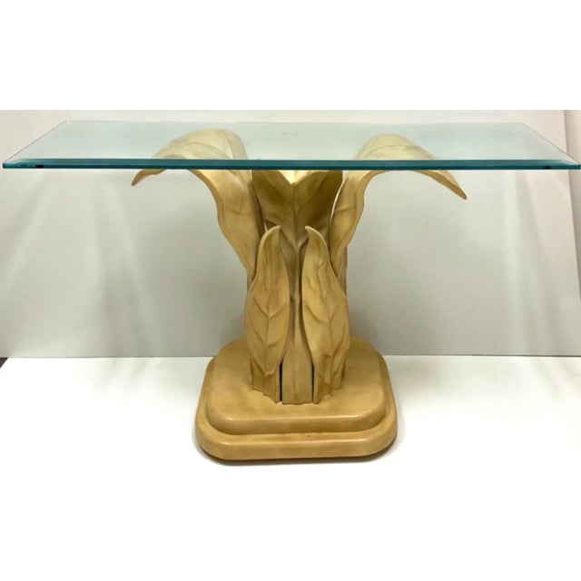 1970s Italian Organic Modern Palm Frond Console Table by Casa Bique For Sale In Atlanta - Image 6 of 10