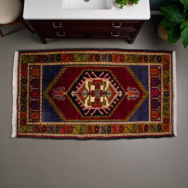 Shabby Chic Hand Made Door Mat, Entryway Rug, Bath Mat, Kitchen Decor, Small Rug, Turkish Mat Rug For Sale - Image 3 of 10