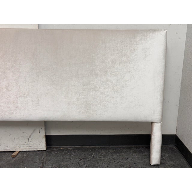 Contemporary California King Size Silk Velvet Headboard For Sale - Image 3 of 12