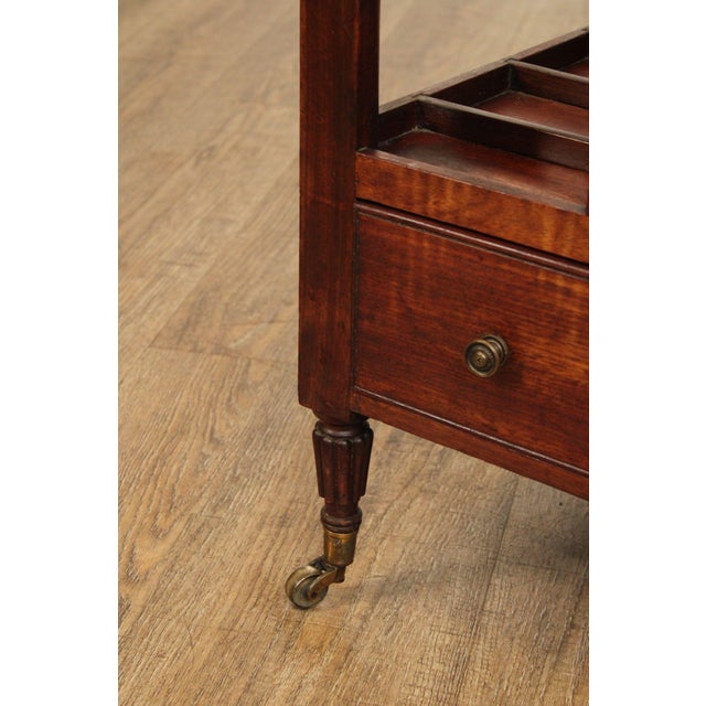 Antique English Regency Mahogany Canterbury For Sale - Image 11 of 12