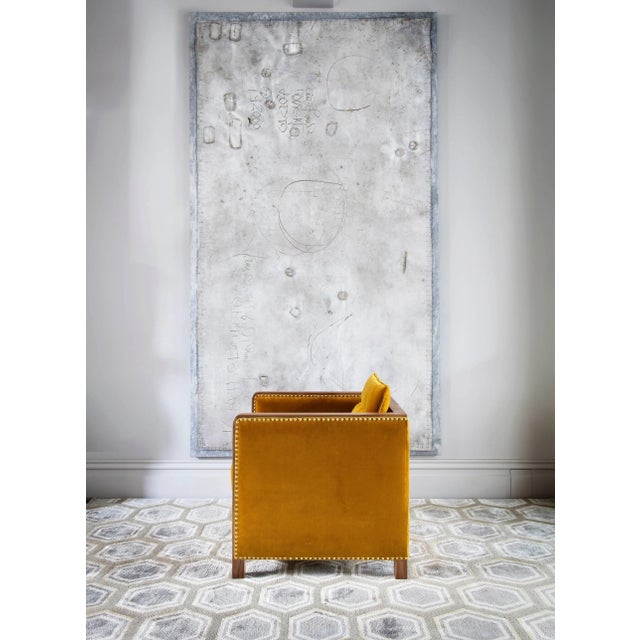 Contemporary Art Deco Style Bacco Armchair in Natural Walnut & Velvet by Casa Botelho For Sale - Image 3 of 18