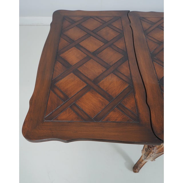 French Style Carved Base Dining Room Table For Sale - Image 9 of 12