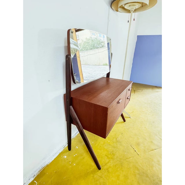 Mid-Century Modern Vintage Danish Design Dressing Table, 1950s For Sale - Image 3 of 10