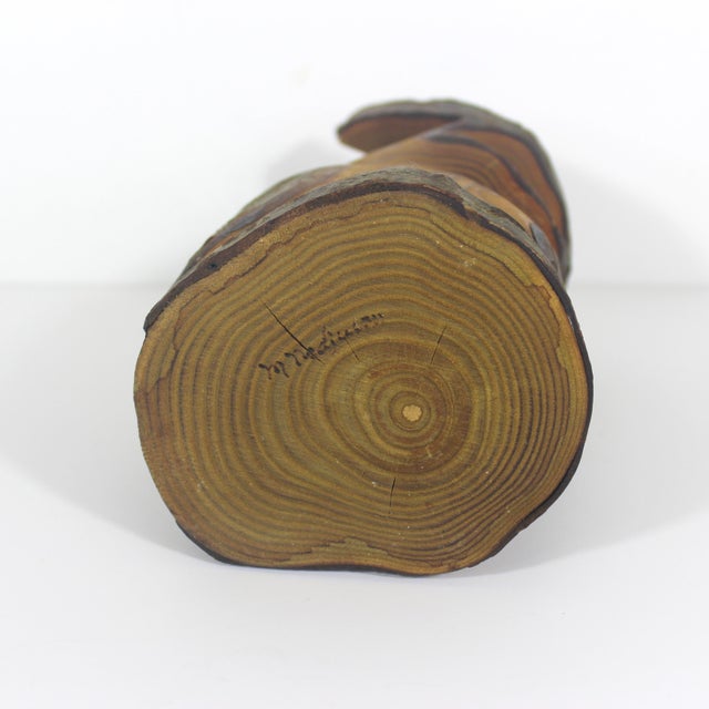 Vintage Hand Carved Wood Owl For Sale - Image 9 of 10