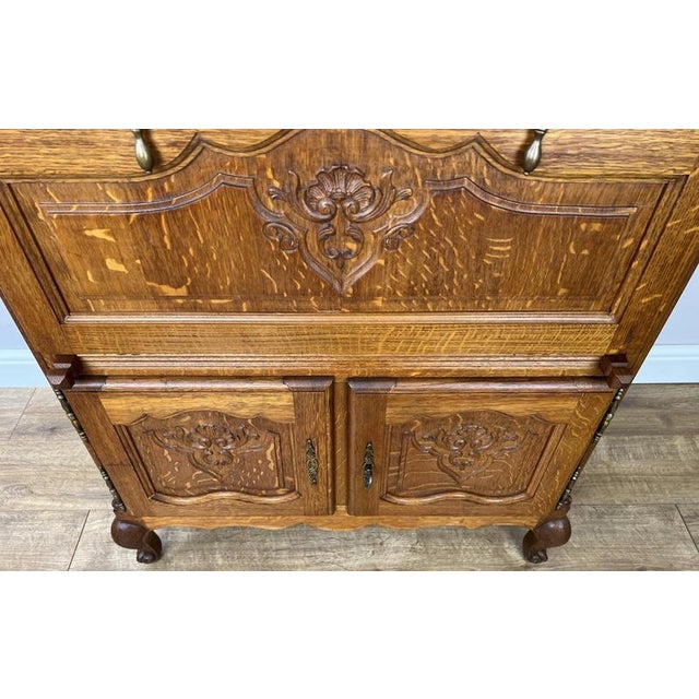 Vintage French Louis XIV Oak Sideboard For Sale - Image 15 of 18