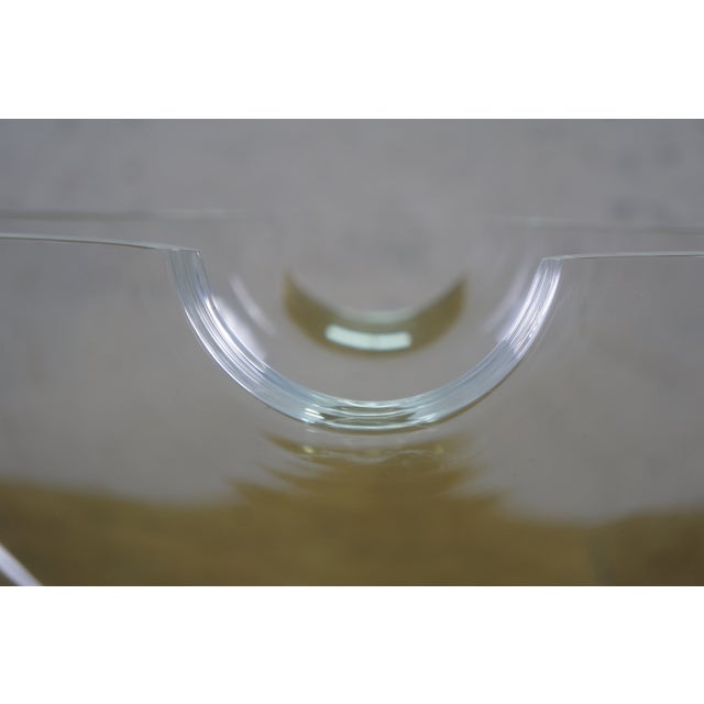 Steuben Equinox Neil Cohen Half Moon Notched Art Glass Bowl 10" For Sale - Image 13 of 16