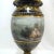 French Painted Cherubs Antique Cobalt Bleu De Roi Gilt Metal French Lidded Urn For Sale - Image 3 of 9