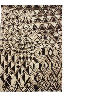 Tribal Moroccan Rug by Keivan Woven Arts, Hand-Woven, 6' X 9' For Sale