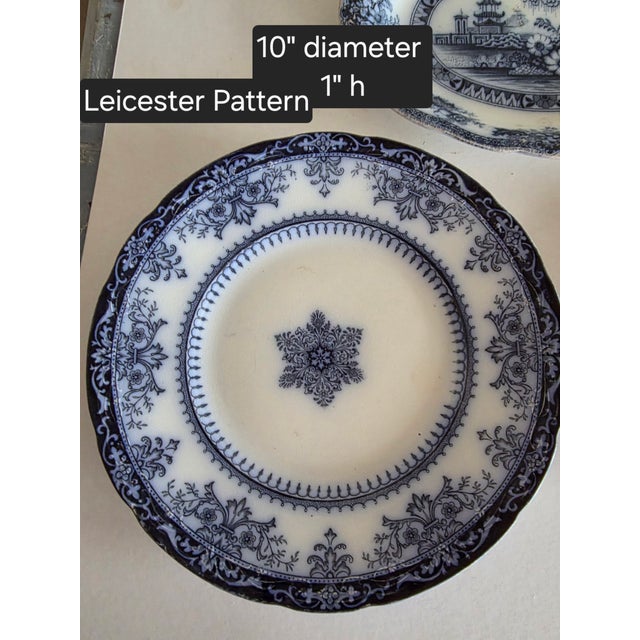 Three Blue and White Antique Plates For Sale - Image 9 of 11