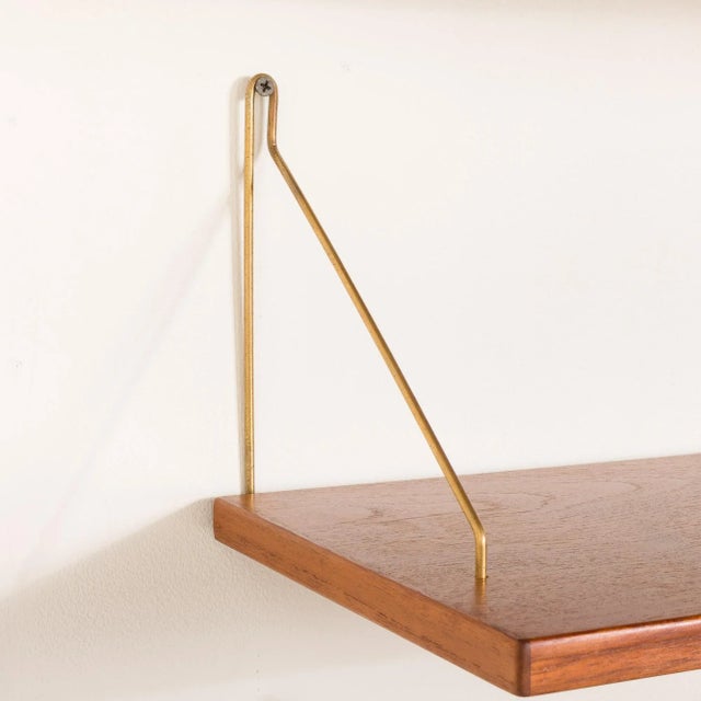 Mid-Century Modern Danish Teak Floating Shelves, 1960s, Set of 3 For Sale - Image 4 of 10