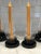 6 Vintage 1960's Black Metal and Glass Indoor/Outdoor Hurricane Candle Holders For Sale - Image 11 of 11