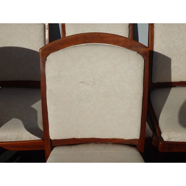 Wood Set of Eight Vintage Mid Century Modern Brown Saltman Walnut Dining Room Chairs For Sale - Image 7 of 12