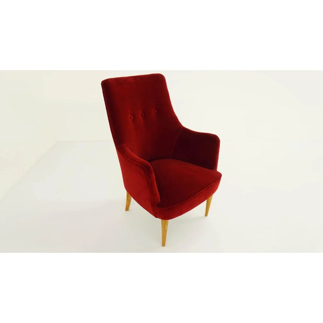 Red Armchairs in the style of Ico Parisi for ISA Bergamo, 1950s, Set of 2 For Sale - Image 8 of 9