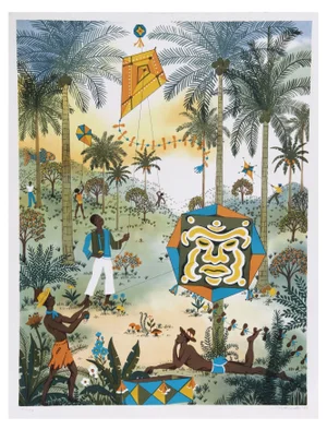Jack Hofflander Kite Flyers Serigraph