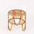 Gorgeous Mid-Century organic pouf or side table fully made of curved rattan and hand-woven wicker. This stylish French...