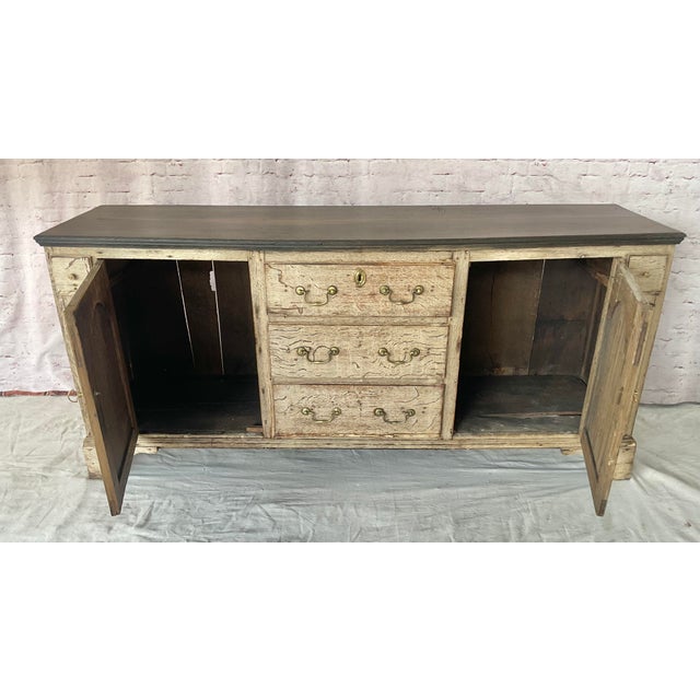 English 19th Century English Bleached English Oak Cabinet, Buffet, Sideboard For Sale - Image 3 of 16