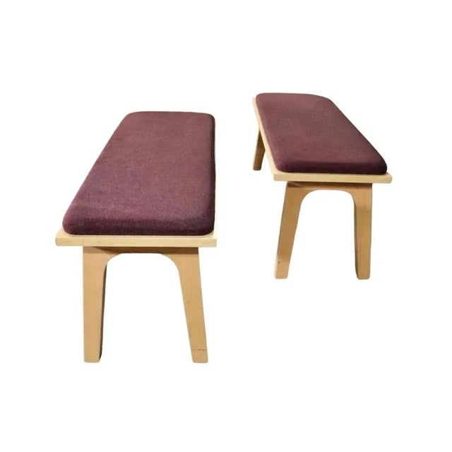 Listing is for 1 of 2 window benches. Wood frame with fabric seat.