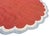 Handmade Cotton Round Scalloped Rug, Terracotta, Cream and Light Blue Round Dhurrie-9' Round For Sale - Image 13 of 13