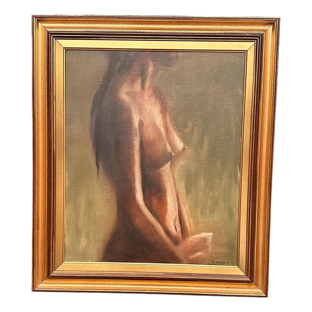R. Wikheim, Nude Study, 1975, Oil Painting on Canvas, Framed For Sale