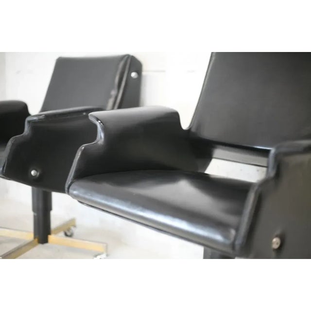 Set of Swivel Armchairs in Leatherette & Steel, Italy, 1960s For Sale - Image 6 of 18