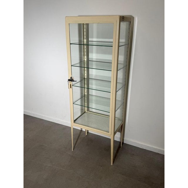 Vintage Medical Cabinet in Glass and Metal, 1950s For Sale - Image 3 of 10