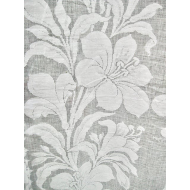 French Royal Fleur De Lys Curtain -Sheer Mid 18 Hundreds For Sale - Image 9 of 14