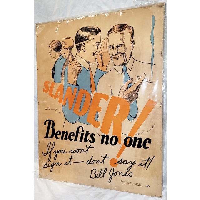 Original 1927 Large Bill Jones Motivational Poster For Sale In West Palm - Image 6 of 6