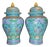 Pair of Large Vintage Cloisonné Enamel Phoenix & Lotus General Jars For Sale